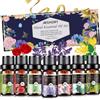Set Di Oli Essenziali Di Fiore 7 X 10ML, 100% Puri E Naturali per Aromaterapia,