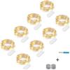 NEXVIN 8 Pezzi Luci a Batteria Stringa Luci Led Micro 3 Meter 30 LED Luci