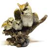 Corriere Exp. FAMIGLIA GUFETTI BOMBONIERA STATUETTA RESINA GUFO OWL PORTAFORTUNA