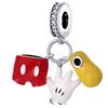 Ciondoli in argento 925 Disney per braccialetto mickey minnie paperina cartoons