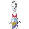 Ciondoli in argento 925 Disney per braccialetto mickey minnie paperina cartoons
