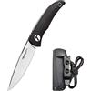 Nova Full Tang Coltello Da Caccia Campeggio a Lama Fissa 6,8Cm Con Guaina Kydex