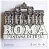 ICT SET DA 12 PEZZI Calamita Magnete Souvenir Roma Fontana di Trevi in Resina Color