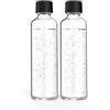 Sodapop Set di bottiglie di vetro Logan, bottiglie di ricambio adatte esclusivamente per gasatori Logan, 2 x 850 ml