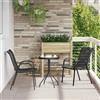 vidaXL Set Bistro da Giardino 3 pz Acciaio Arredamento Esterno Mobili Terrazza vidaXL