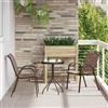 vidaXL Set Bistro da Giardino 3 pz Acciaio Arredamento Esterno Mobili Terrazza vidaXL
