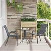 vidaXL Set Bistro da Giardino 3 pz Acciaio Arredamento Esterno Mobili Terrazza vidaXL
