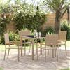 vidaXL Set da Pranzo per Giardino polyrattan pranzo esterni Mobili terrazza vidaXL