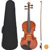 vidaXL Set Completo Violino con Arco e Mentoniera Legno Naturale 4/4 Strumenti vidaXL