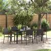 vidaXL Set da Pranzo per Giardino polyrattan pranzo esterni Mobili terrazza vidaXL