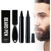 Cutiolly Penna per Barba Uomo,Kit Matita Riempitiva per Barba da Uomo,Penna per Riempimento Barba,Beard Filling Pen,Riempimento Barba Impermeabile,Matita per Barba e Pennello per Barba,Nero