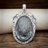 Handmade Favorable Nero Rutilato Quarzo Gemma 925 Pendente Argento Sterling 6.6cm