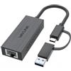 WAVLINK Adattatore USB C a Ethernet, 2.5G USB LAN, compatibile con laptop, PC con Windows 7/8/10, XP, Vista, Mac OS 10.6 o superiore