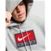 Nike Mens Nike Felpa con Cappuccio Chenille Logo Solo Swoosh - Grigio, grigio