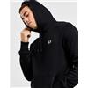 Fred Perry Mens Fred Perry Felpa con Cappuccio Overhead Badge - Nero, nero