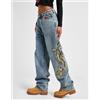 Ed Hardy Womens Ed Hardy Jeans Relax Crawling Dragon - Blu, blu