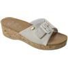White WAPPY LEATHER WOMENS WHITE MEMORY CUSHION BIANCO 39