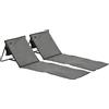 Outsunny Set 2 Sdraio da Spiaggia Pieghevoli e Regolabili con Tasca, in Acciaio e Poliestere, 142x51x40 cm, Grigio | Aosom Italy