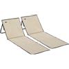 Outsunny Set 2 Sdraio da Spiaggia Pieghevoli e Regolabili con Tasca, in Acciaio e Poliestere, 142x51x40 cm, Beige | Aosom Italy