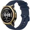 GIOPUEY 22mm 20mm Cinturini Compatibile con Amazfit T-Rex 3 PRO 48mm/T-Rex 3 PRO 44mm, Morbido Silicone Cinturino [Resistente all'Usura] [Traspirante] - Dark Blue