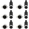 eMagTech 6pcs 7 Pin DIN maschio spina femmina adattatore saldare pannello di montaggio per apparecchiature digitali segnali video telaio