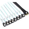xiwai Slimline SAS 4.0 SFF-8654 8i 74pin Host Raid a 8 SATA 7pin Target Data Transmission Hard Disk Fanout Raid Cable Splitter 1-a-8 1.0M