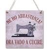 CARISPIBET Ne ho Abbastanza | cartelli Decorativi Cartello per la Decorazione della casa Soggiorno Cucina Ornamento da Appendere per Decorazioni per la casa 20 x 20 cm