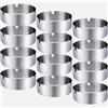 Yitobici Posacenere, set da 8 cm in acciaio inox rotondo per uso interno ed esterno (8 cm - confezione da 12)