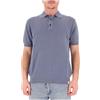 Peuterey Polo in cotone con motivo geometrico in rilievo
