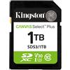 Kingston Technology 1TB SDXC Canvas Select Plus Gen3 150MB/s C10 UHS-I U3 V30