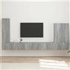 vidaXL Set di Mobiletto da TV a Parete con lo scaffale con porta per soggiorno vidaXL