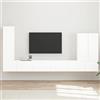 vidaXL Set di Mobiletto da TV a Parete con lo scaffale con porta per soggiorno vidaXL