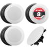 Casse Bluetooth 20 Centimetri, Altoparlanti Da Incasso a Parete/Soffitto 2 Vie,