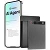 Ticnote Registratori Vocali Digitali AI Con Memoria Da 64 GB, Con Custodia, Cont