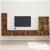 vidaXL Set di Mobiletto da TV a Parete con lo scaffale con porta per soggiorno vidaXL