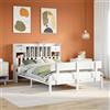 vidaXL Letto Libreria senza Materasso Bianco 160x200 cm Legno di Pino letto vidaXL