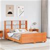 vidaXL Letto Libreria senza Materasso Marrone Cera 140x200 cm Legno letto vidaXL