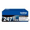 MediaMondo Brother TN-247BKTWIN cartuccia toner 2 pz Originale Nero