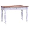 vidaXL Scrivania con Cassetti Bianca 117x57x75 cm Massello di Recupero vidaXL