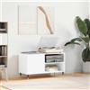 vidaXL Mobile Porta Dischi Bianco 85x38x48 cm in Legno Multistrato vidaXL