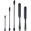 Kaiyzo Spatola Silicone 2 Pezzi + Leccapentole Silicone Mini 3 Pezzi con Punta Piccola, Set Adatto per la Cura Della Bellezza e Cucina, Cottura al Forno e Altre Scene, Può Essere Appeso per Riporlo, Nero