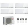 Mitsubishi Electric Climatizzatore Condizionatore Mitsubishi Electric Quadri Split Inverter Kirigamine Zen 7000+9000+9000+12000 Con Mxz-4f72vf2 col