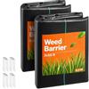 VEVOR Set Telo Pacciamante Anti Erbe Infestanti 2 pz 0,9 x 15,2 m, Tessuto Anti Erbacce da Giardino 90 g/m² in Polipropilene, Barriera Telo Pacciamante per Prato Serra Tessuto Anti Erbacce 2 pz