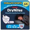 Huggies Drynites Pannolini, Taglia S (12-21 Kg), Mutandine assorbenti bambino, Design Marvel, 64 Pz