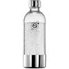 sodastream Enso - 1 bottiglia d'acqua lavabili in lavastoviglie, capacità 1 litro, bottiglie per la gasatura compatibili con Gaia, Terra, Art ed Enso, ecologiche, colore nero e tappo in metallo