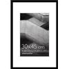 Americanflat Cornice 30x45 cm Nera - Cornice Foto 20x30 cm con Passepartout o 45x30 cm Senza Passepartout - Portafoto con Bordo Sottile in PVC e Pannello Protettivo in Plastica