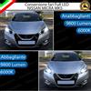 ELM KIT FARI FULL LED PER NISSAN MICRA 5 ANABBAGLIANTI ABBAGLIANTI CANBUS 6000K