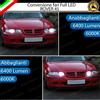 ELM CONVERSIONE FARI FULL LED H7 + H1 ROVER 45 6000K LED CANBUS NO AVARIA LUCI