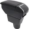 KAERGK Scatola portaoggetti a doppio strato per bracciolo Renault Dacia Duster I 2010-2015, con portabicchieri e accessori per la console centrale, colore nero