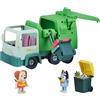 BlueY Camion della spazzatura - 2,5 Bluey and Bin Man figure posizionabili con set da gioco, multicolore